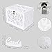 OurWarm White Wedding Card Box with Lock and Card Sign PVC Hollow Gift Card Box for Wedding Reception Birthday Baby Shower Graduation Party Decorations
