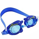 Ipow Kids Children Seal Swim Swimming Goggle With Cute Dolphin Cartoon-Soft and Comfortable,Safety Pool Goggles,Anti-fog UV Protection Best for Boys and Girls,Blue