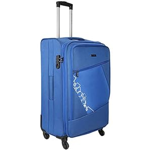 Nasher Miles Bogota Expander Polyester Soft Side Blue 55cm Cabin Trolley Bag