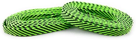 Team Color Laces - (114cm/45in Women/Teen, Fluorescent Green w/ Black Stripe)