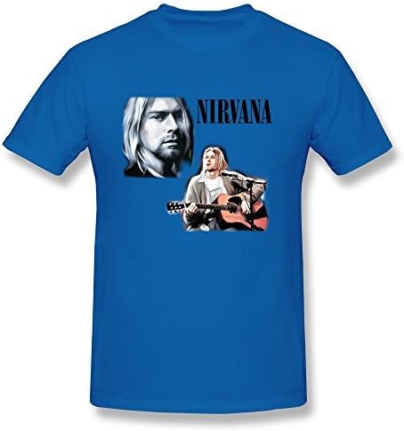 Jahei Custom Nirvana NeverMind T Shirt For Adult Men 100% Cotton RoyalBlue XL