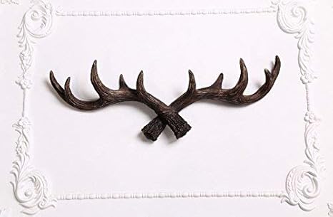 Amazon Com Meoly Vintage Resin Deer Antlers Wall Hooks Home