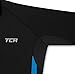 TCA Men's Winter Run Half-Zip Long Sleeve Running Top - Black/True Blue, Medium