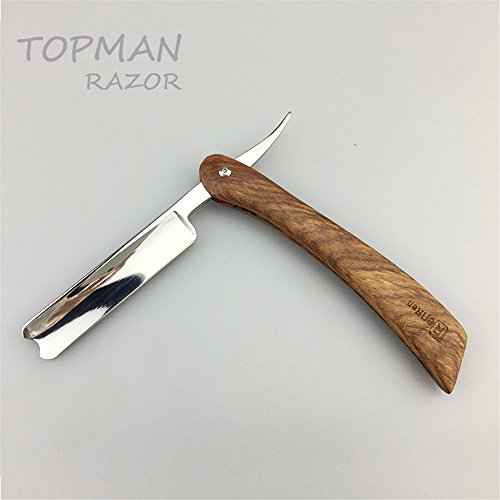 Handmade Straight Razor Retro Shaving Razor Stainless Steel Wood Handle Barber Razor Collector's