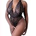 Women's Lingerie Set,Neartime Underwear One Piece Babydoll Sleepwear Lace Nightwear G-string (L, Black)