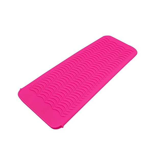 Heat-Resistant-Silicone-Mat-Pouch-for-Flat-Iron-Curler-Wand-Hot-Waver-Salon-Tools-Appliances-Portable-Styling-Heat-mat-Curling-Iron-pad-Cover-Hair-Straightener-Travel-Bag-Case-1Pink Heat Resistant Silicone Mat Pouch for Flat Iron, Curler Wand, Hot Waver, Salon Tools Appliances, Portable Styling Heat…