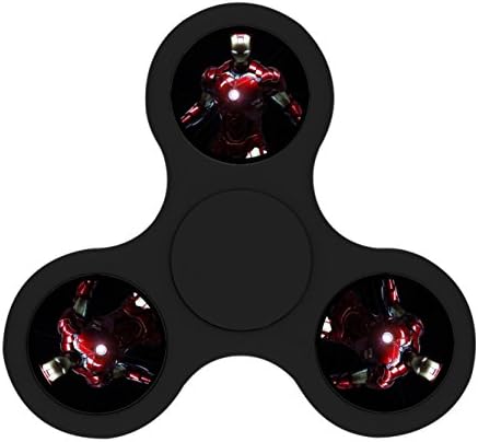 Cool Ironman Hand Spinner(Black) EDC Fidget Toy With Highly Speed Finger Tri-Spinner Relief Toys for Focus, ADHD, Anxiety, Spend Time, Kids &amp; Adults