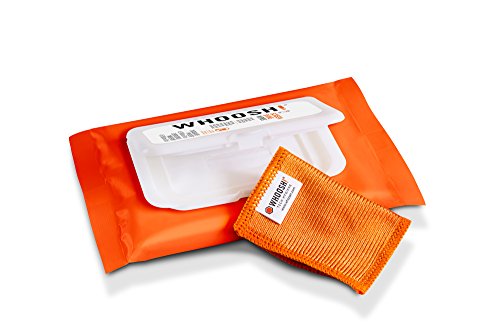 WHOOSH! Screen Cleaner Wipes 20Ct Amazon Pack - Best for Smartphones, iPads, Eyeglasses, Kindle, Including a Microfiber Cloth