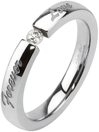 Very Pretty Forever Love Solitaire Band Ring Size 7 Or Uk N More Sizes Styles Available In Our Amazon Pegasus Body Jewellery Shop Amazon Co Uk Jewellery