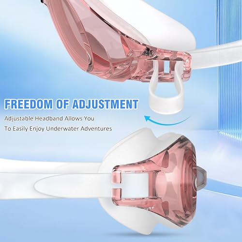 Seaflar Swimming Goggles for Adults – Open Water Anti-Fog UV Protection Waterproof Clear Vision – Easy Fit Swimming Goggles Men Women Young