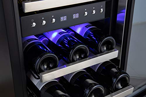 Phiestina-15-Inch-Dual-Zone-Wine-Cooler-Refrigerator-29-Bottle-Built-in-or-Free-standing-Frost-Free-Compressor-Wine-Refrigerator-for-White-and-Red-Wines-with-Digital-Memory-Temperature-Control