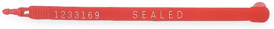 TydenBrooks Security Products 30031B00-01 Plastic Truck Seal, Red