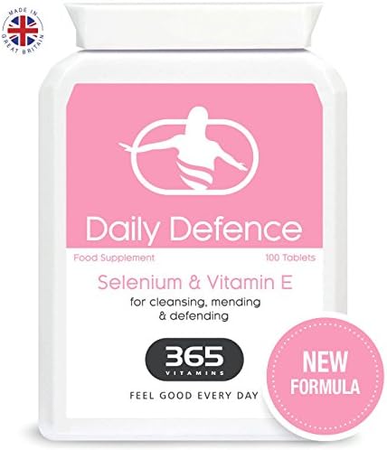 Selenium Super Supplement + Vitamin E | 100 Tabs, 100% RDA | For Your Immune System, Thyroid & Skin | Advanced Antioxidant Formula