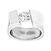 FlameReflection 8mm Women's Titanium Ring Wedding Band Tension Round Cubic Zirconia High Polish Solitaire Size 5-10 SPJ