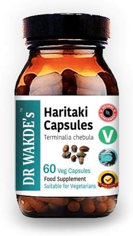 DR WAKDE’S Haritaki Capsules (Terminalia chebula/Hirda), 60 count (Pack of 1)