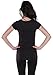 Short Sleeve Scoop Neck Tee T Shirt Cotton Top (Small, Black)