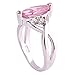 Veunora 925 Sterling Silver Plated Marquise Cut Pink Topaz Infinity Twisted Ring for Women Size 9