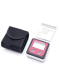 Promisy Precision Digital Protractor Inclinómetro Nivel de caja, Buscador de ángulos digital Biselado de caja con base de imán