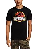 American Classics Men’s Jurassic Park Logo T-Shirt, Black, Large, Online Clothing Store