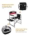 KingCamp Heavy Duty Camping Folding Director Chair Oversize Padded Seat with Side Table and Storage Bag, Supports 396 lbsthumb 3