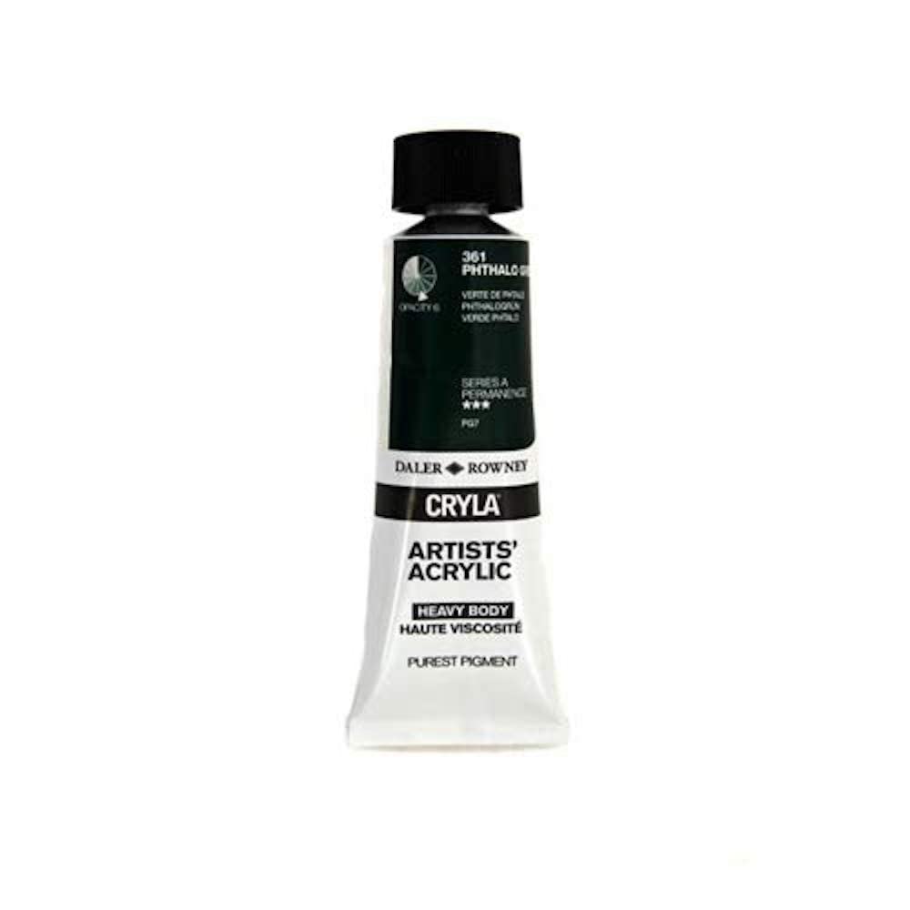 Daler-Rowney Cryla Acrylic 75 ml Phthalo Green, Professional Artists