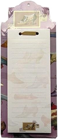 Quire Magnetic Shopping List Notepad - Shoes Design - Ruled - 60 Sheets - Size 245mm x 100mm