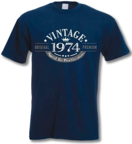 My Generation Gifts 1974 Vintage Year - 43rd Birthday Gift Present T-Shirt Mens Navy XL
