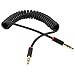 JacobsParts Spring Coiled 3.5mm Stereo Audio Aux Cable, Gold Plated (3 feet)