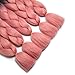 Lady Corner Ombre Braiding Hair 24inch Jumbo Braids High Temperature Fiber Synthetic Hair Extension 5pcs/Lot 100g/pc for Twist Braiding Hair (24inch(Pack of 5), Black-Smoke Pink)