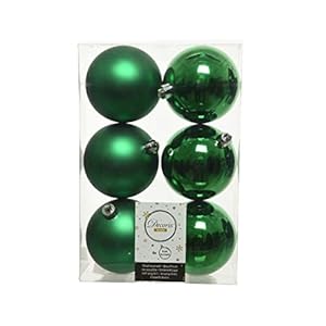 kerstbal plc d8cm h.groen 6st