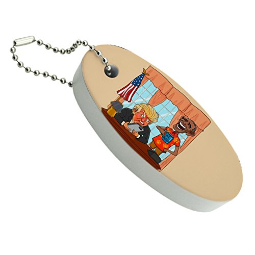 Obama Laughing at Trump Funny Satire #1 Potus President of the United States Floating Foam Keychain Fishing Boat Buoy Key Float