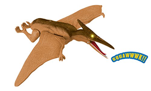 Dino World Battery Operated Pterodactyl Dinosaur Action Figure Toy with Light Up Eyes and Sounds