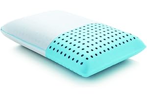 KOZYNEST Back Sleeper Mid Loft Cooling Gel Infused Memory Foam Pillow, Washable Cover - Standard/Queen Size