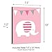 Big Dot of Happiness Pink Elephant - Baby Girl Nursery Wall Art and Kids Room Decorations - Gift Ideas - 7.5 x 10 inches - Set of 3 Prints