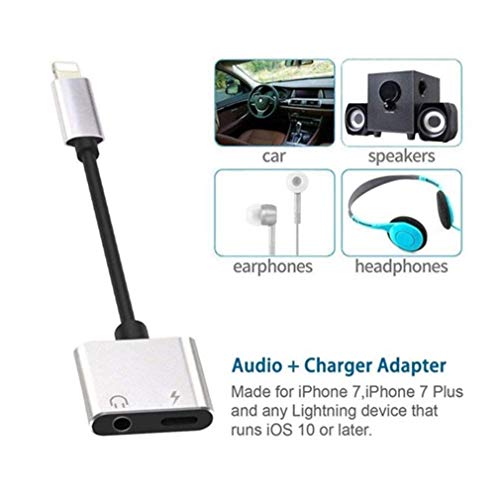 image for turelar Headphone Adapter for iPhone Headphones Splitter Adapter Compa