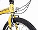 EuroMini ZiZZO Campo 28lb Lightweight Aluminum Frame Shimano 7-Speed Folding Bike 20-Inch (Yellow 2019)thumb 4