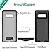 Battery Case for Galaxy Note 8, Stoon 5500mAh Portable Charger Case Rechargeable Extended Battery Pack Protective Backup Charging Case Cover for Samsung Galaxy Note 8(6.3Inch) (Black)