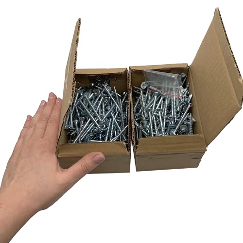 (350 Stück) verzinkter Stahl 5,0 x 60 mm Holzschrauben Teilgewinde Pozi-Antriebskopf Senkkopf Spanplattenschrauben (350… – Bild 3