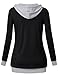 Timeson Womens Zipper Pullover Hoodie Black XX-Large
