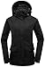 Wantdo Women's Detachable Hood Waterproof Outdoor Fleece Parka Windproof Ski Jacket