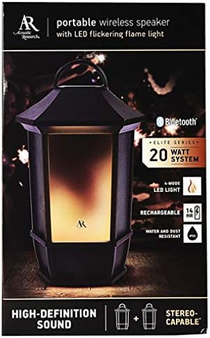 ar portable wireless speaker with led flickering flame light