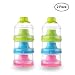 Accmor Baby Milk Powder Formula Dispenser, Non-Spill Stackable Snack Storage Container, BPA Free,3 Feeds (2 Pack) primary