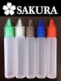 ユニコーンボトル 10ml 5本セット マルチカラー（クリア、グレー、グリーン、ブルー、レッド） SAKURA サクラ UNI10-T