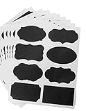 Removable Labels, PYRUS Chalkboard Stickers Perfect for Labeling Jars Kitchen Pantry Storage and Wine Bottles(5*8pcs)