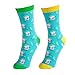 Pavilion - Gin & Tonic Fun Blue, Green & Yellow Patterned Alcohol S/M Unisex Socks - 4-9 Women US & 5-8 Men US