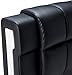 Container Furniture Direct Liam Collection Contemporary 2 Tone Faux Leather Upholstered Platform Bed with Padded Headboard, Black/White
