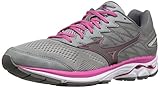 Mizuno Women's Wave Rider 20 Running Shoe, Gunmetal/Fuchsia Purple, 9 B US