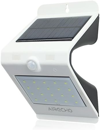 Solar Wall Light, Airecho Super Bright 20 LED IPX65 Waterproof Outdoor Motion Sensor Solar Lights (white new light2)