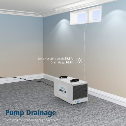 Crawl Space Dehumidifier, 180Pint Commercial Dehumidifiers for Basement