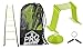 Pro Footwork Agility Ladder and Hurdle Training Set with Carry Bag - Speed Training Exercise Practice for Soccer, Football & All Sports - Adjustable Heights 6”, 9” & 12”